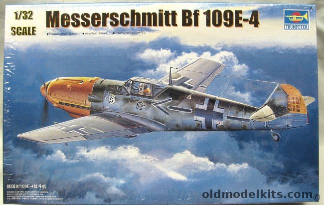 Trumpeter 1/32 Messerschmitt Bf-109E-4 - Haupt. Hans von Hahn 1/JG3 Colombert August 1940 / Bulgaria Escadrille De Chasse 1943 - (Bf109E4), 02289 plastic model kit